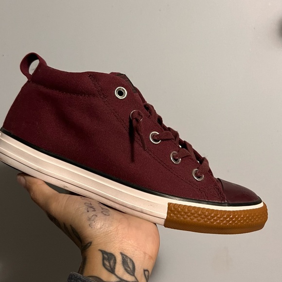 Burgundy Converse - Picture 3 of 4